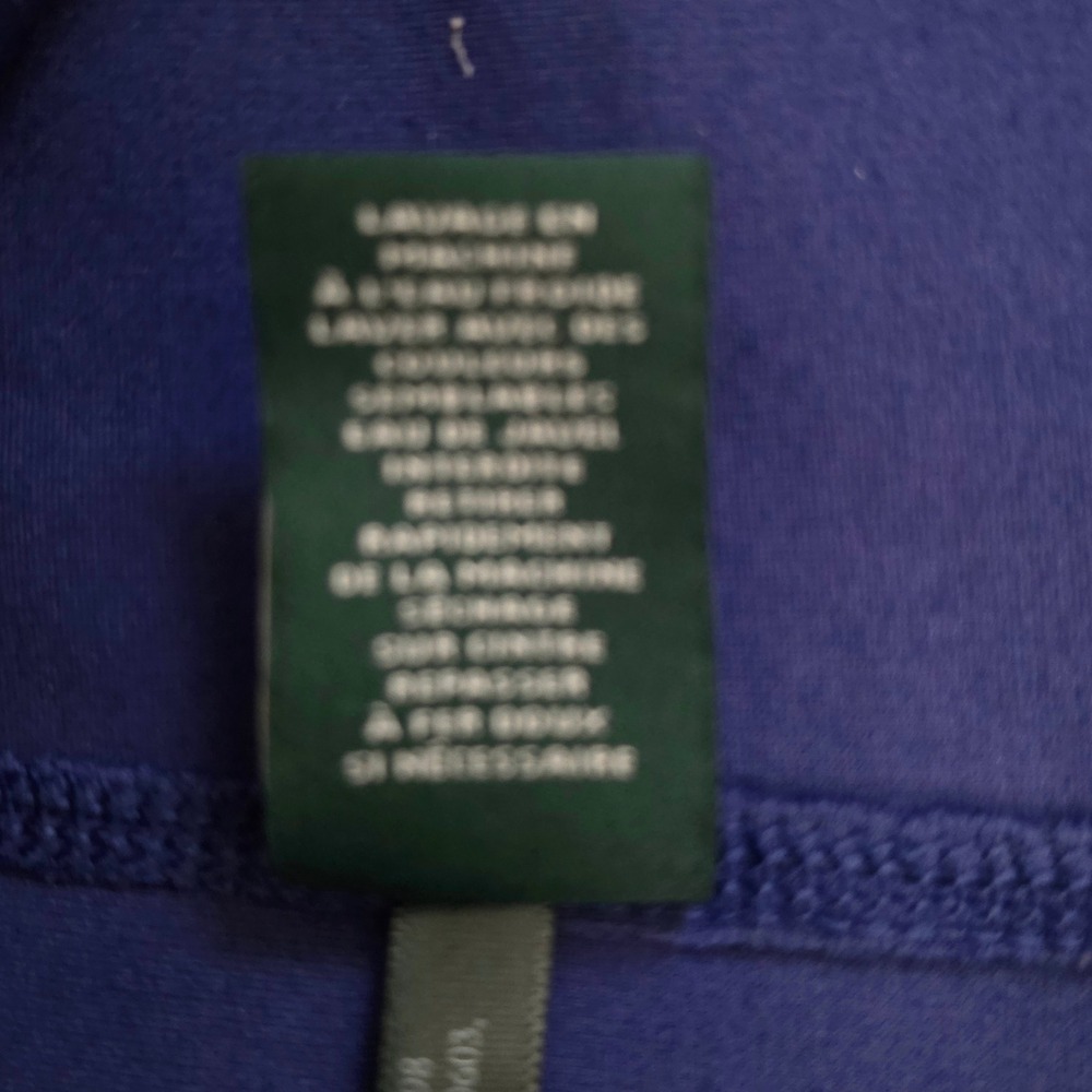 Lauren Ralph Lauren Royal Blue Full Zip Track Jacket Mock Neck Women's XL - Picture 11 of 12